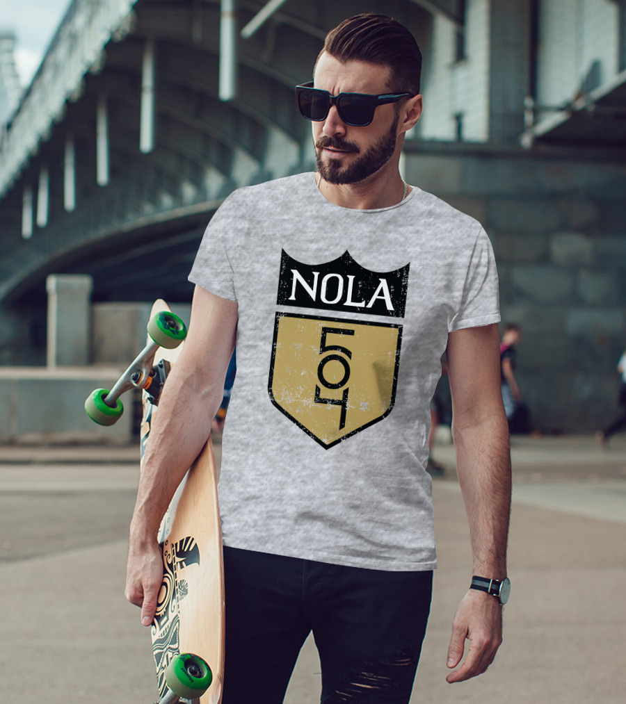 NOLA 504 Shield Badge Emblem T-Shirt