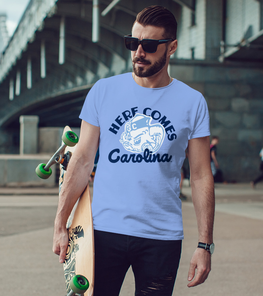 Here Comes Carolina Barstool Bench Mob T-Shirt