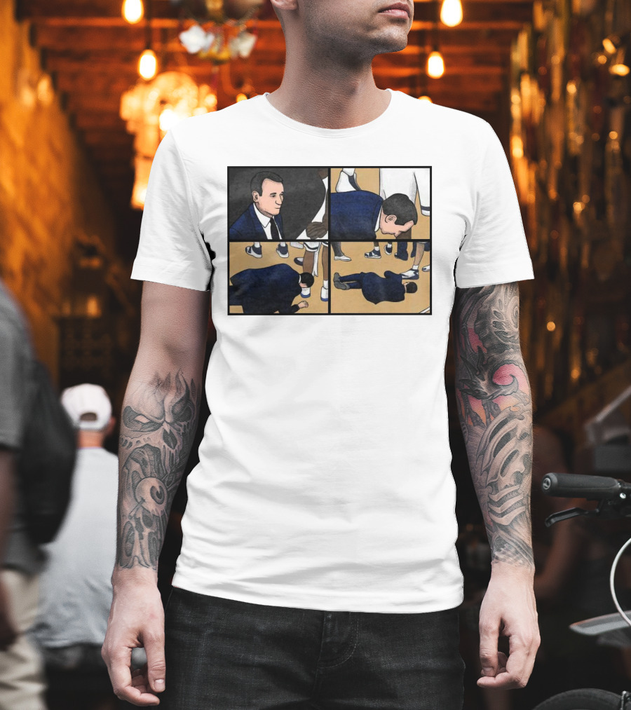 Dave Portnoy On-Court Collapse Comic Panel T-Shirt