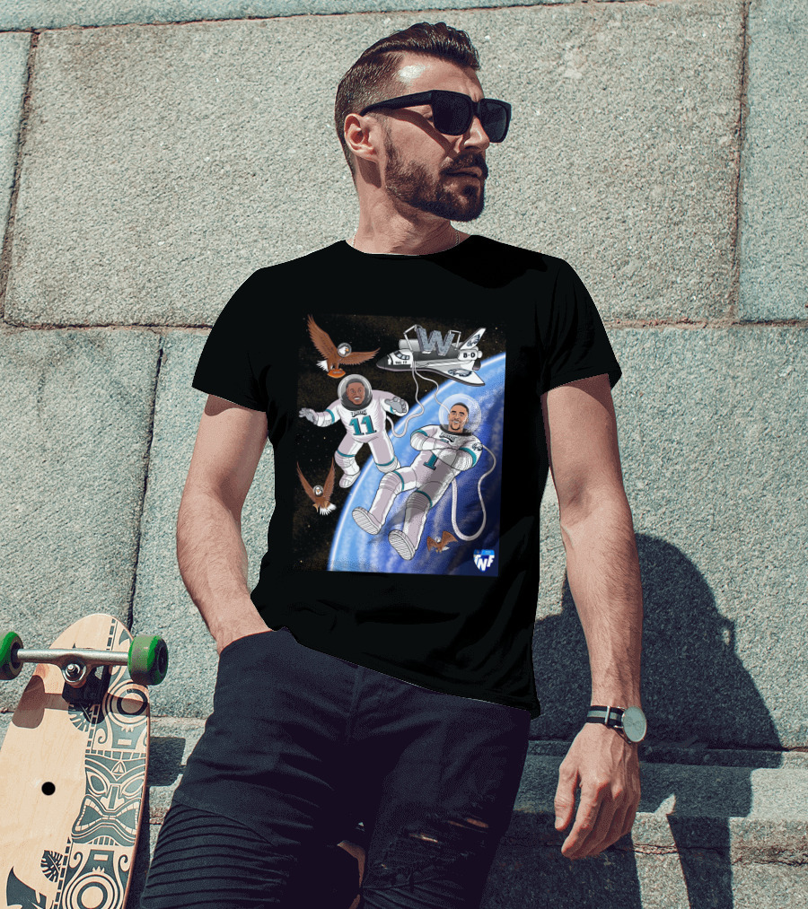 Aj Brown Flying High Baby Eagles TNF 8-0 Space Victory T-Shirt