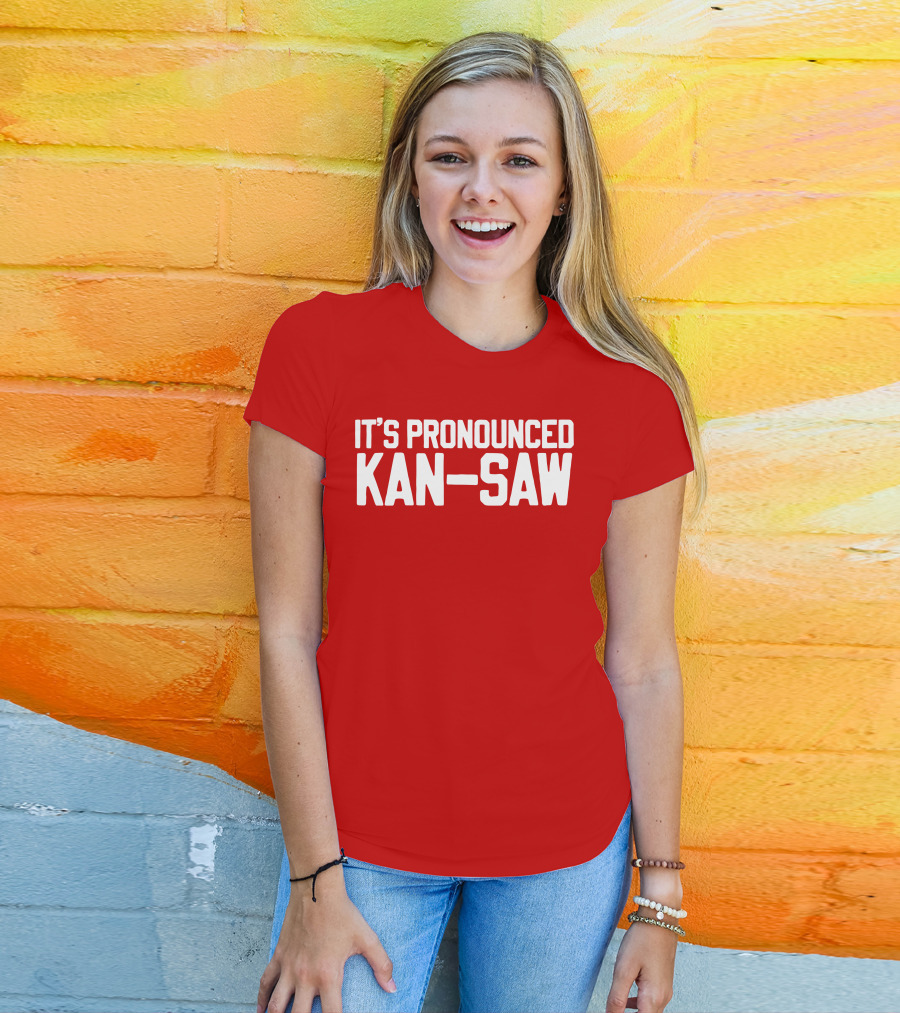 Hogs It's Pronounced Kan Saw Arkansas Razorbacks T-Shirt