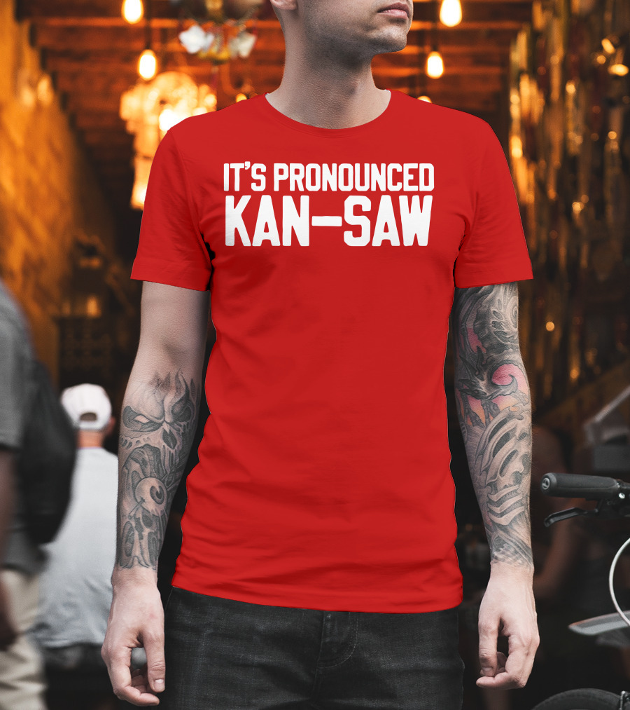 Hogs It's Pronounced Kan Saw Arkansas Razorbacks T-Shirt