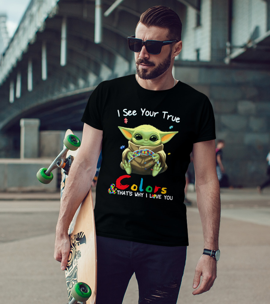 I See Your True Colors That's Why I Love You Baby Alien Puzzle T-Shirt