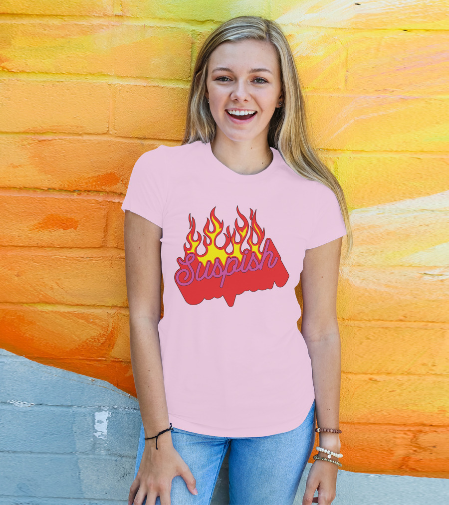 Bailey Sarian Suspish Flame Light Pink T-Shirt