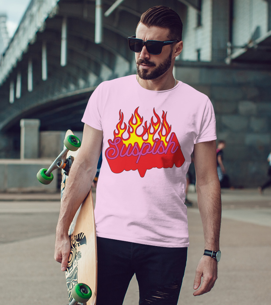 Bailey Sarian Suspish Flame Light Pink T-Shirt