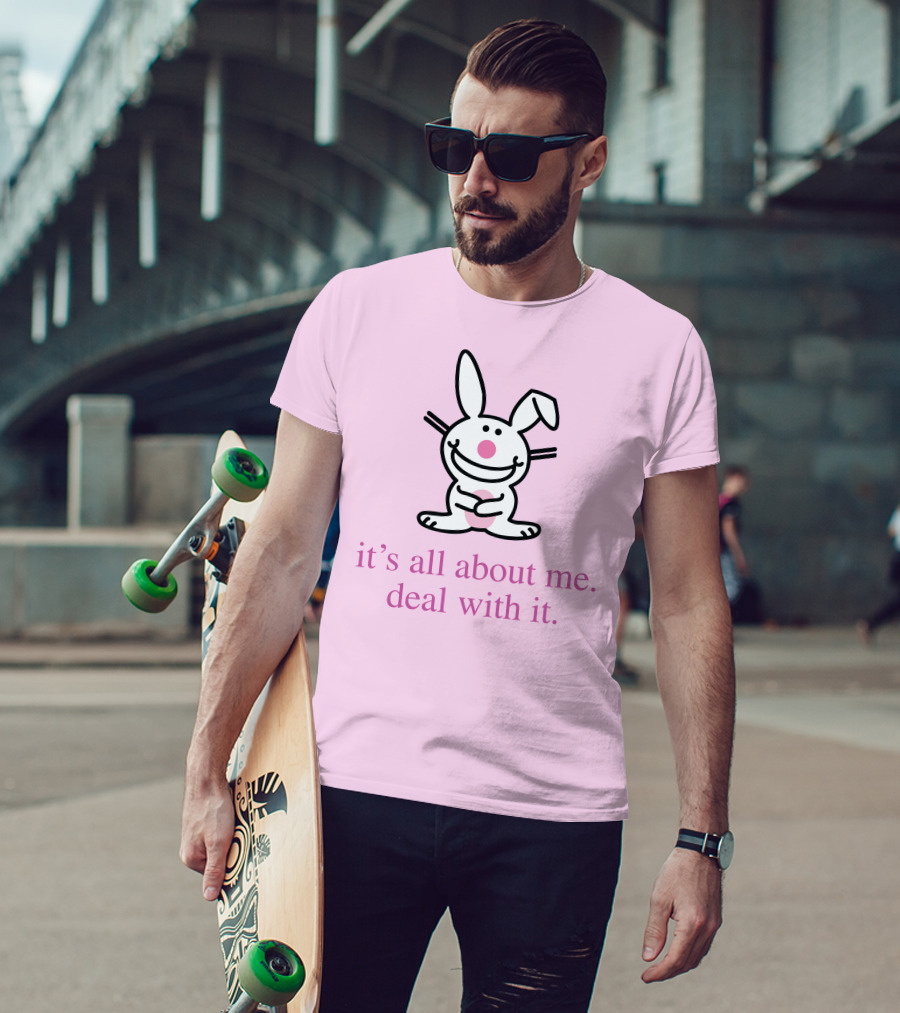Emi It's All About Me Deal With It Happy Bunny T-Shirt