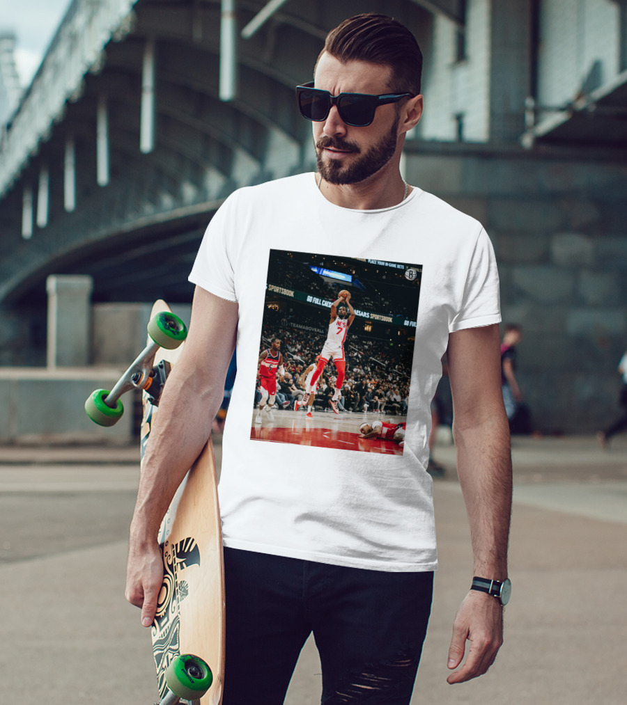 Kevin Durant Nets Dunk Against Washington Wizards NBA Action T-Shirt