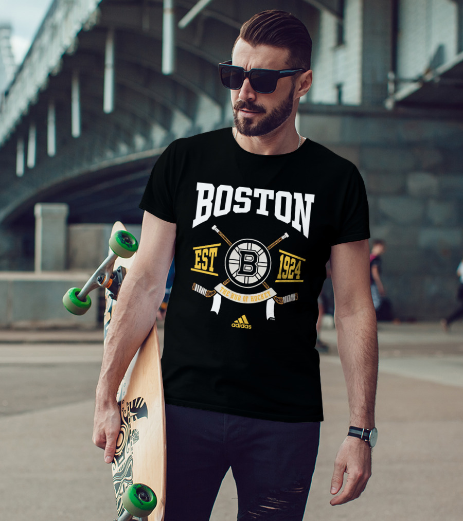 Boston Bruins Boston Est 1924 The Hub Of Hockey T-Shirt