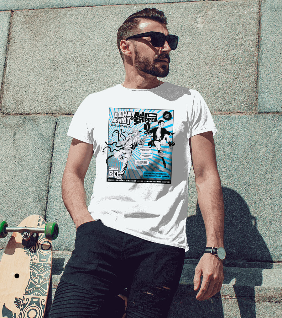 Dawn Shot And Blood Stopper The Lost Metal Comic Stories Of Waxillium Ladrian And Wayne Uses Modern Weapons Like Poverty And Despair T-Shirt