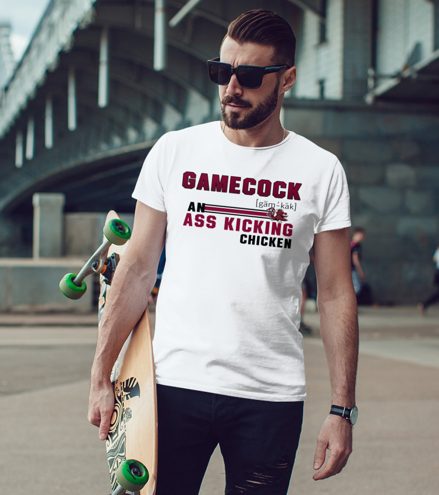 Gamecock Ass Kicking Chicken Rooster Mascot Gam-käk Definition T-Shirt