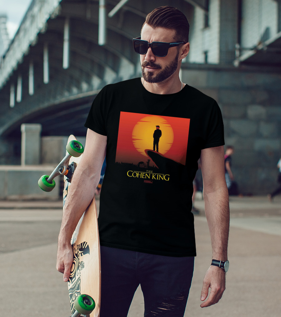 The Cohen King Silhouette On Sunset Cliff T-Shirt