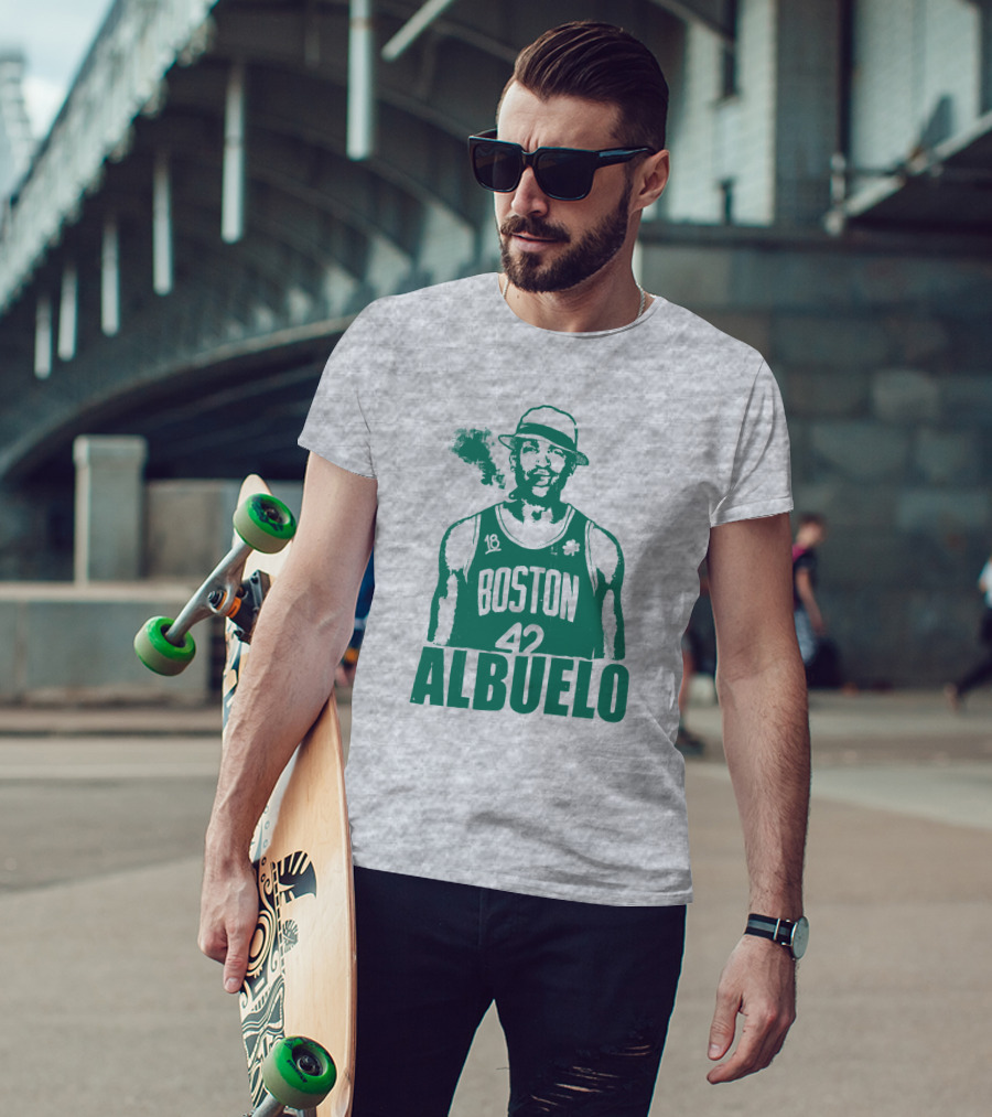 Boston 42 Albuelo Smoking Basketball Jersey T-Shirt