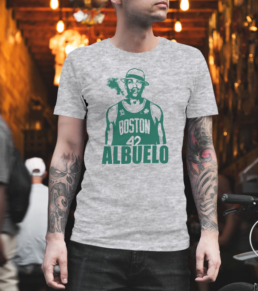Boston 42 Albuelo Smoking Basketball Jersey T-Shirt