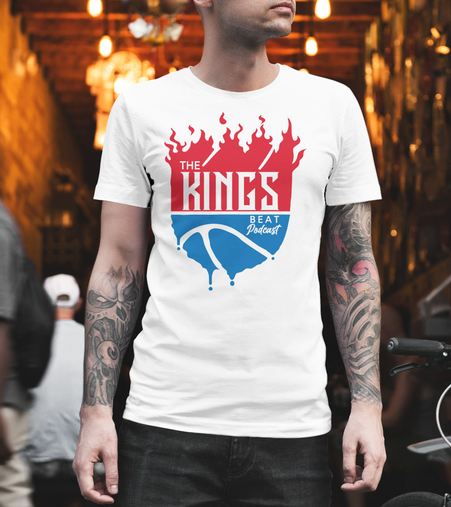 The Kings Beat Podcast Flame Basketball Drip T-Shirt