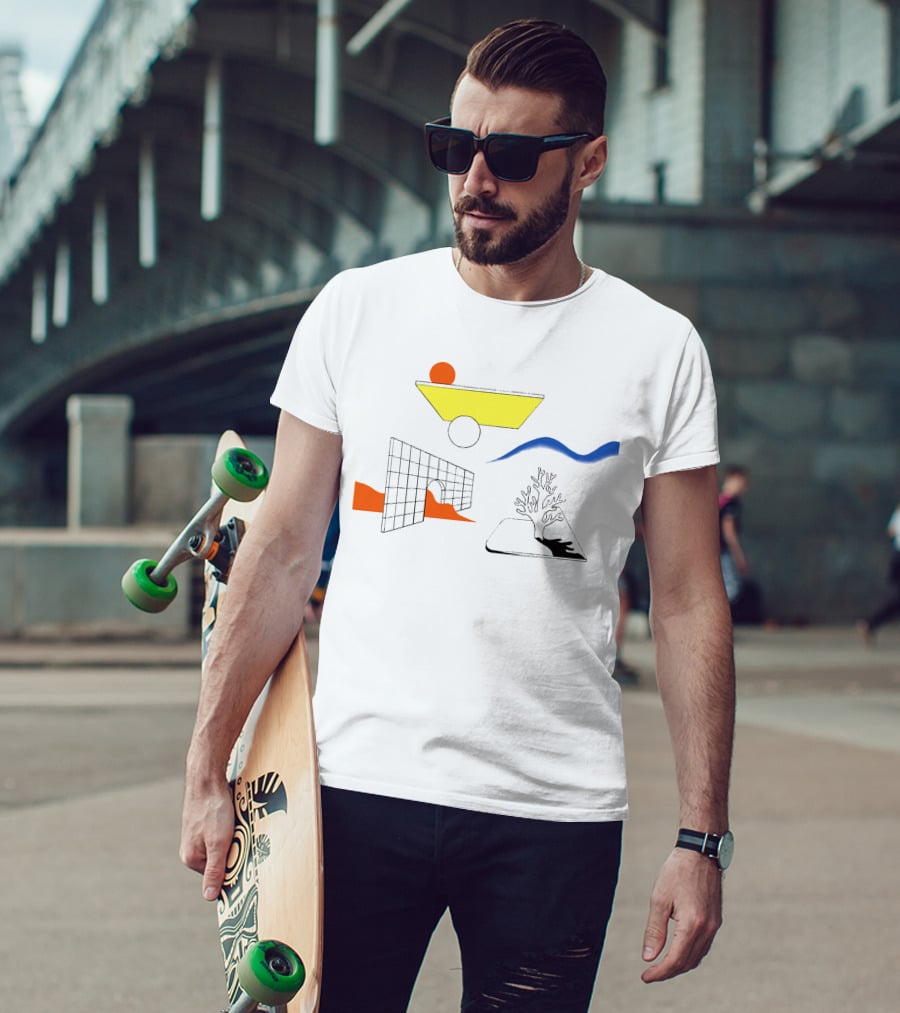 New Clams Casino Merch Abstract Minimalist Geometry Elements T-Shirt