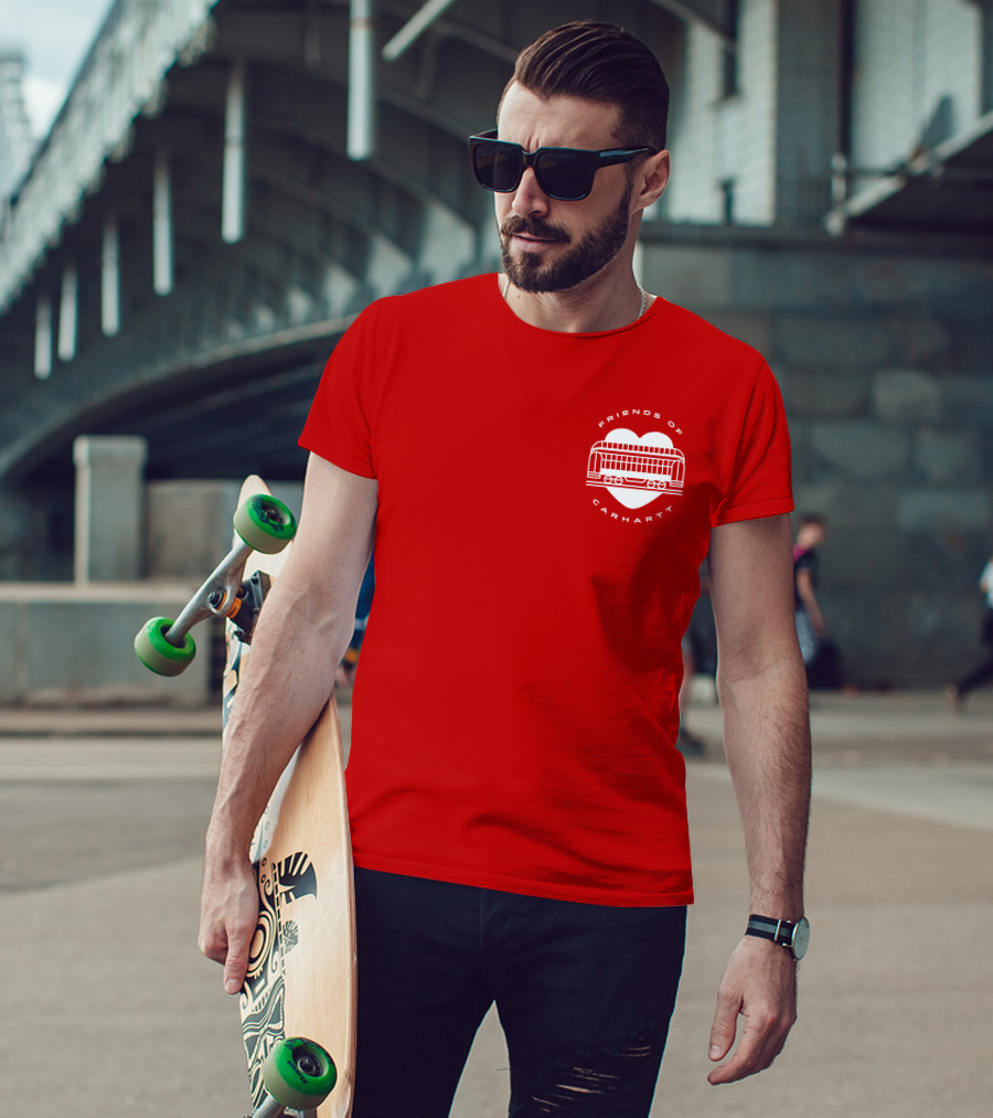 Friends Of Carhartt Heart And Trolley Symbol T-Shirt