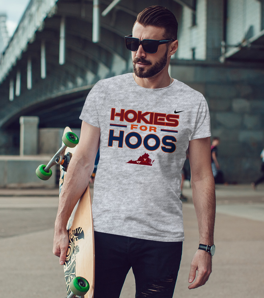 Hokies For Hoos Virginia Map VT T-Shirt