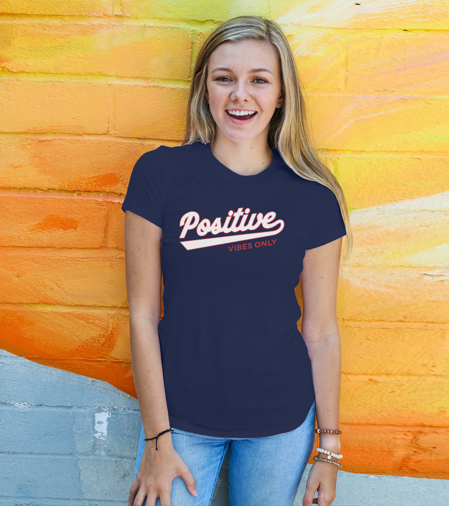 Positive Vibes Only Football T-Shirt