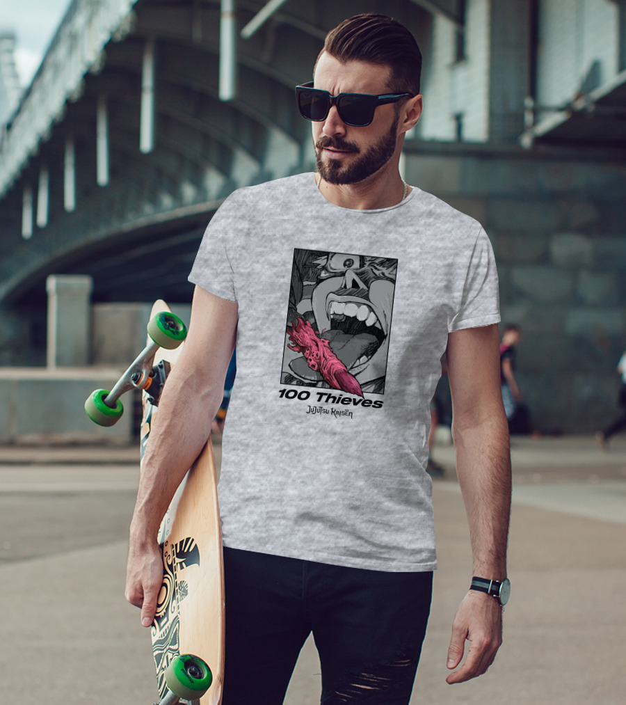 100 Thieves Jujutsu Kaisen Collaboration Manga T-Shirt