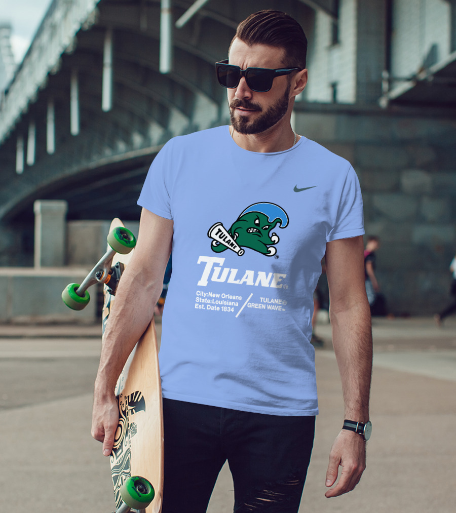 Tulane Green Wave New Orleans Louisiana Est 1834 T-Shirt
