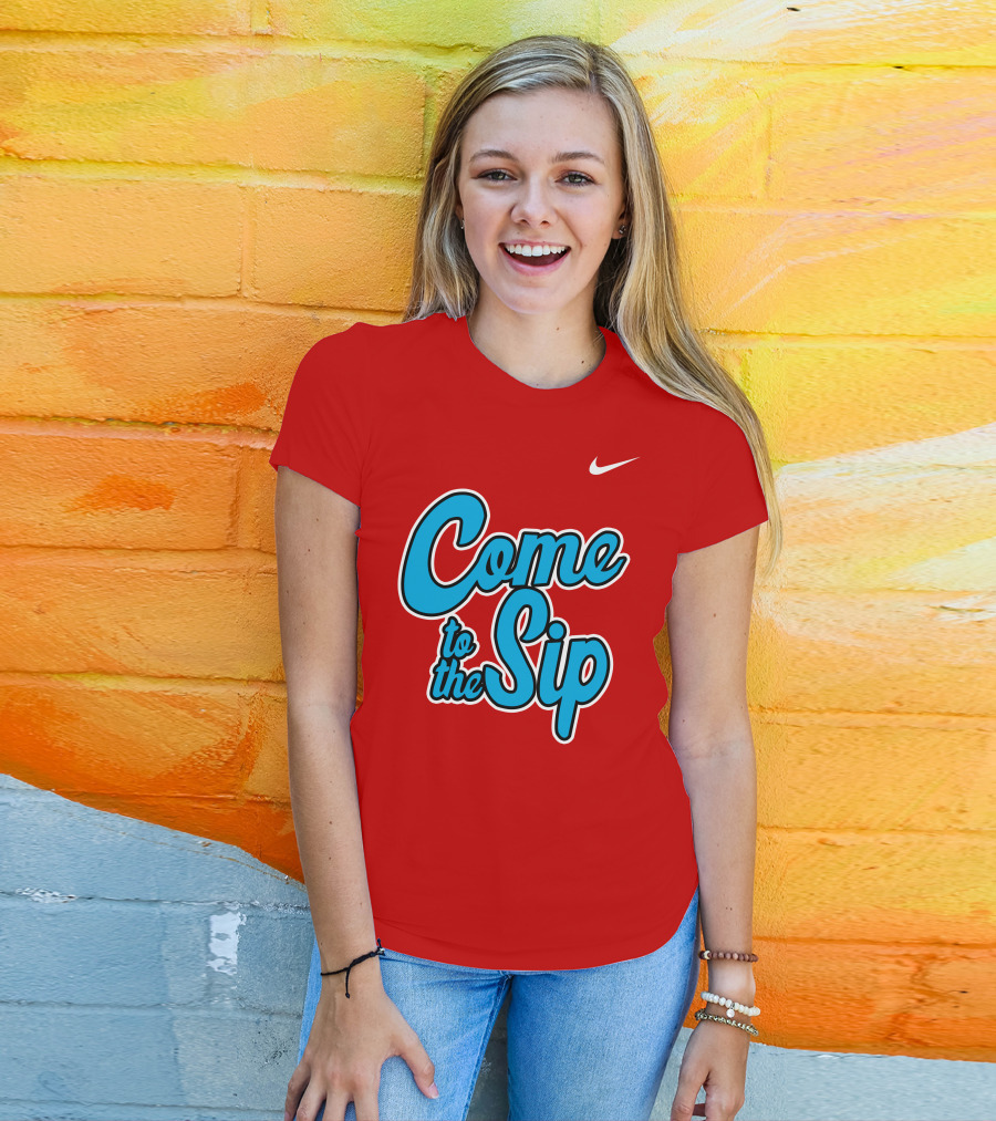 Kelvin Bolden Come To The Sip Red And Blue Script T-Shirt