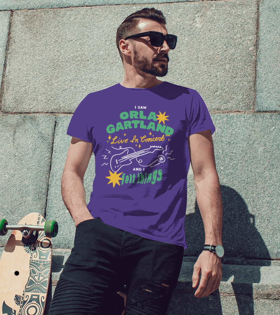 I Saw Orla Gartland Live In Concert And I Felt Things Guitar Microphone Stars T-Shirt