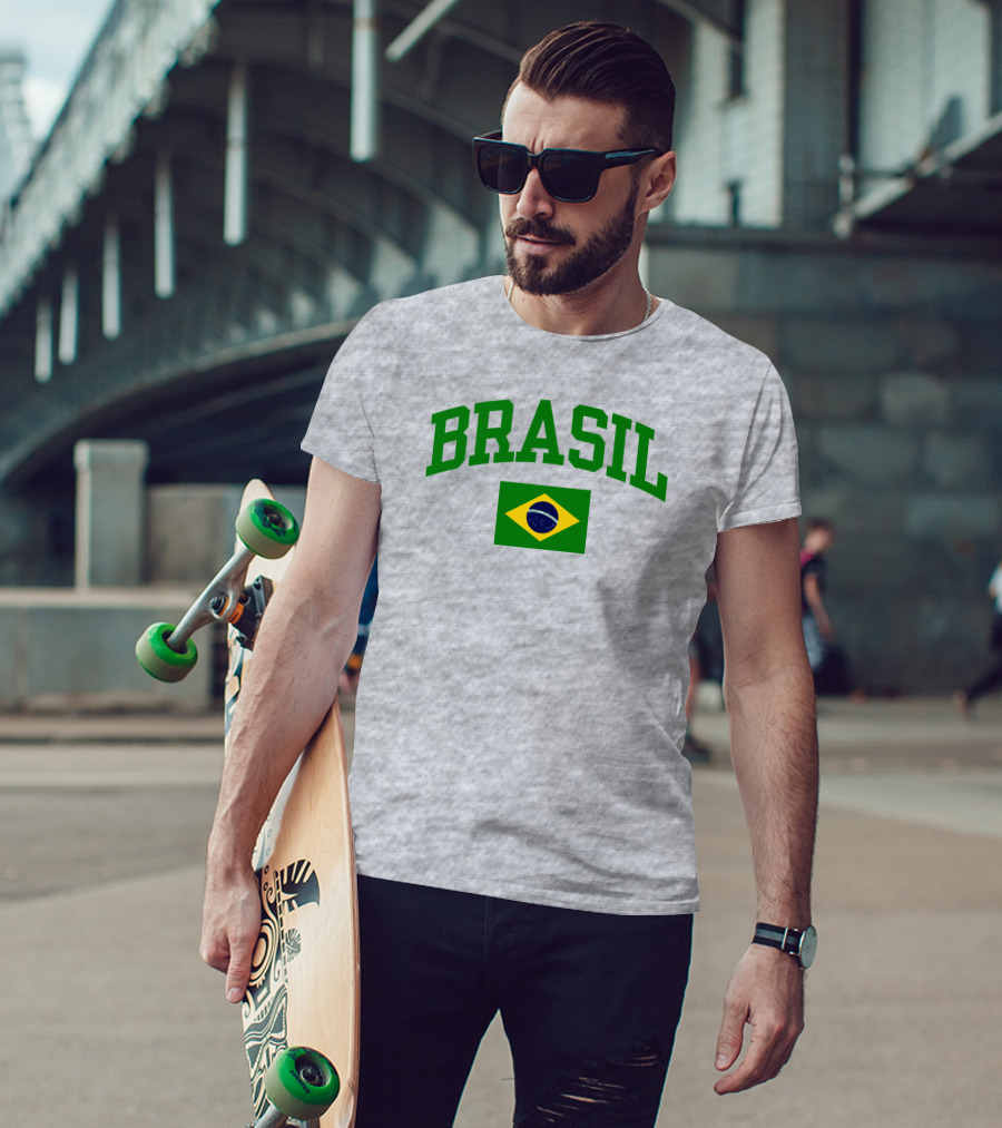 Nowunitedmusic Josh Beauchamp Brasil Flag Wearing T-Shirt