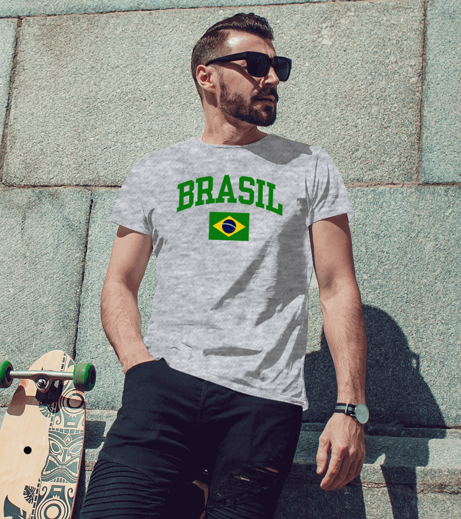 Nowunitedmusic Josh Beauchamp Brasil Flag Wearing T-Shirt