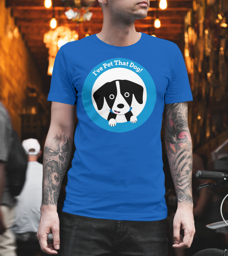 I've Pet That Dog Cute Puppy Circle Weratedogs Merch T-Shirt