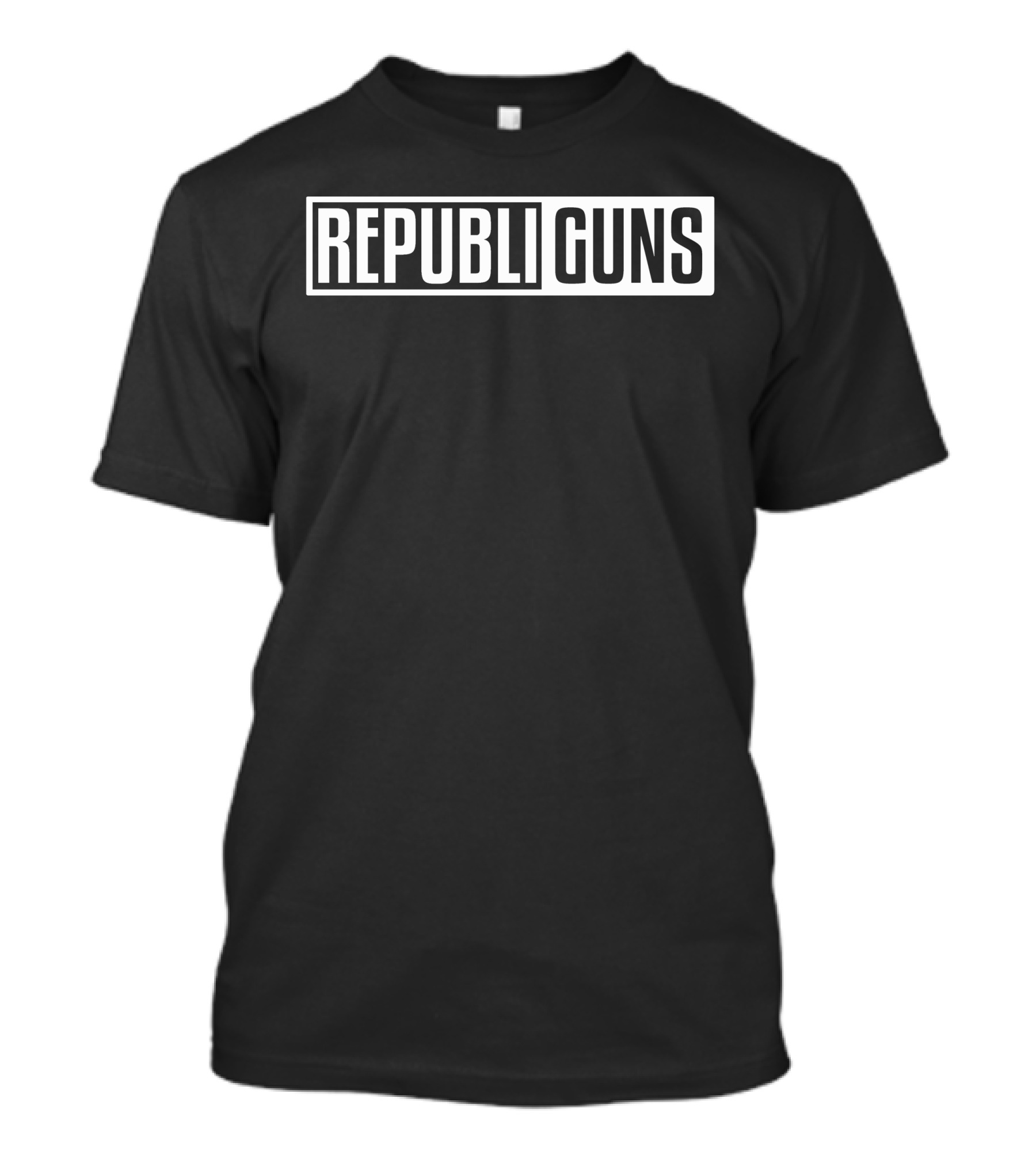 Republi Guns Bold Iconic Text Block T-Shirt