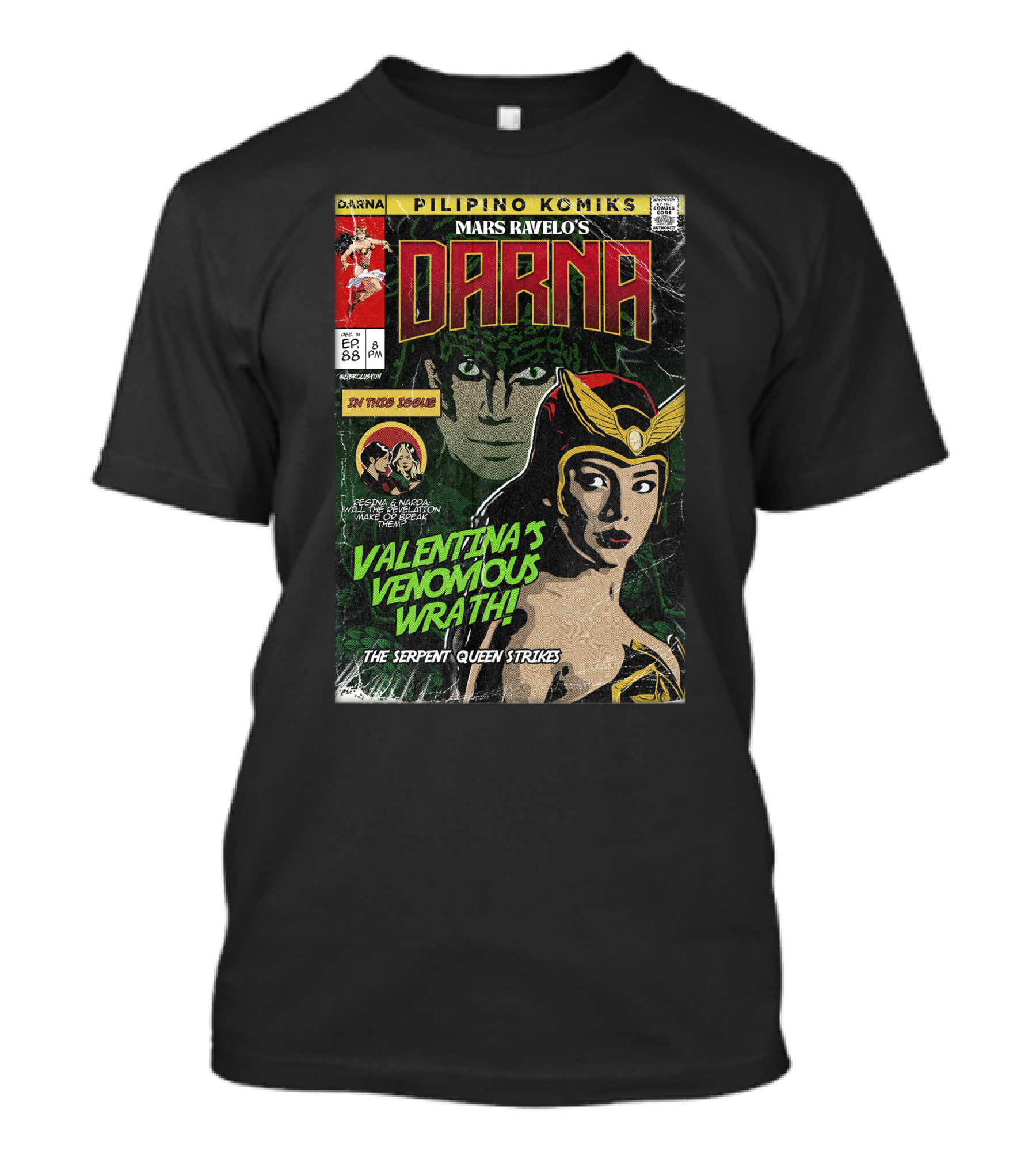 Pilipino Komiks Mars Ravelo's Darna Valentina's Venomous Wrath The Serpent Queen Strikes T-Shirt