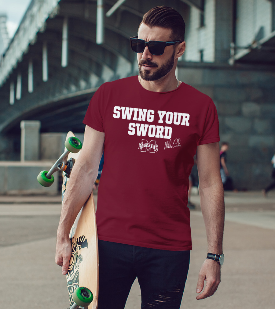 Swing Your Sword Mike Leach M State T-Shirt