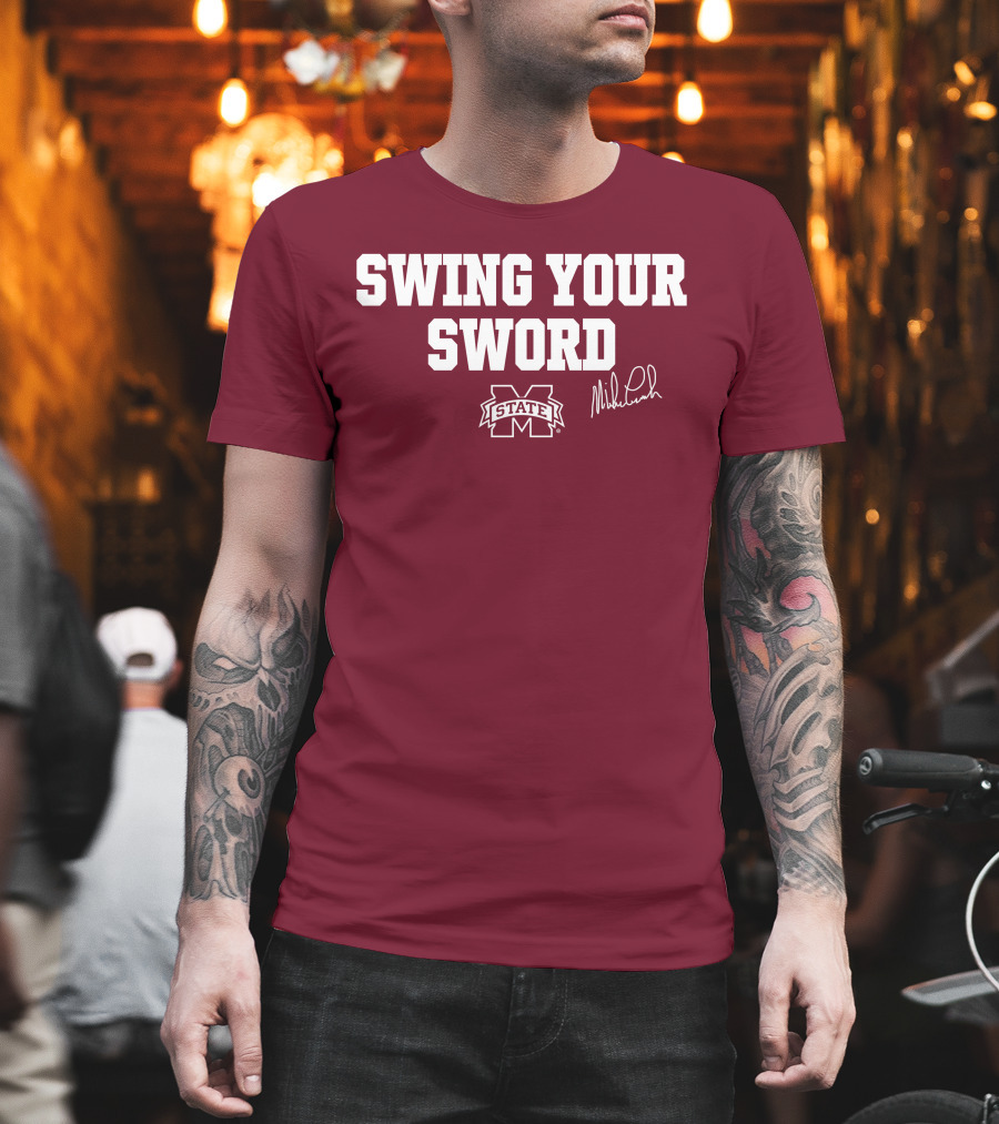 Swing Your Sword Mike Leach M State T-Shirt