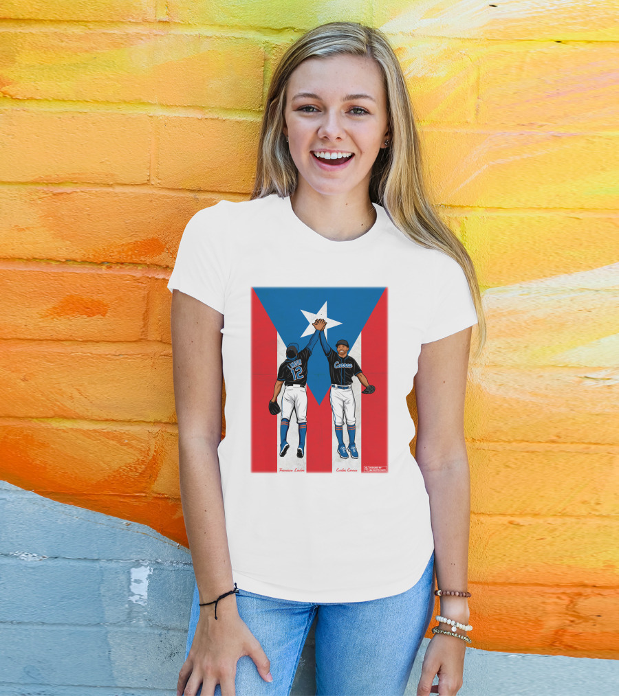 Francisco Lindor Carlos Correa Puerto Rican Baseball Unity T-Shirt