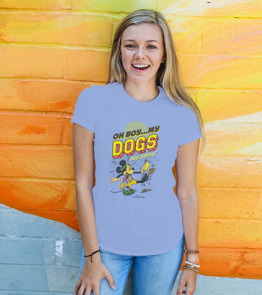 RunDisney Expo Oh Boy My Dogs Are Barkin Rundisney Mickey Mouse T-Shirt