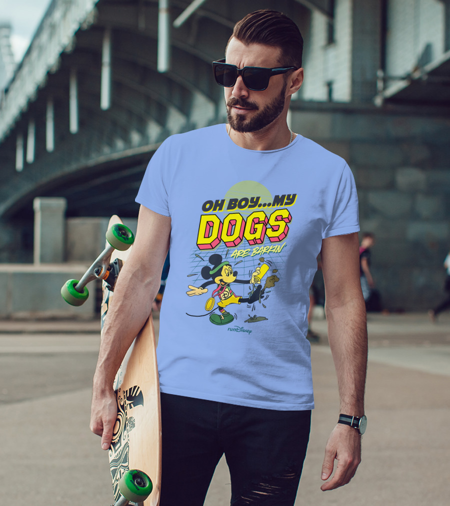 RunDisney Expo Oh Boy My Dogs Are Barkin Rundisney Mickey Mouse T-Shirt