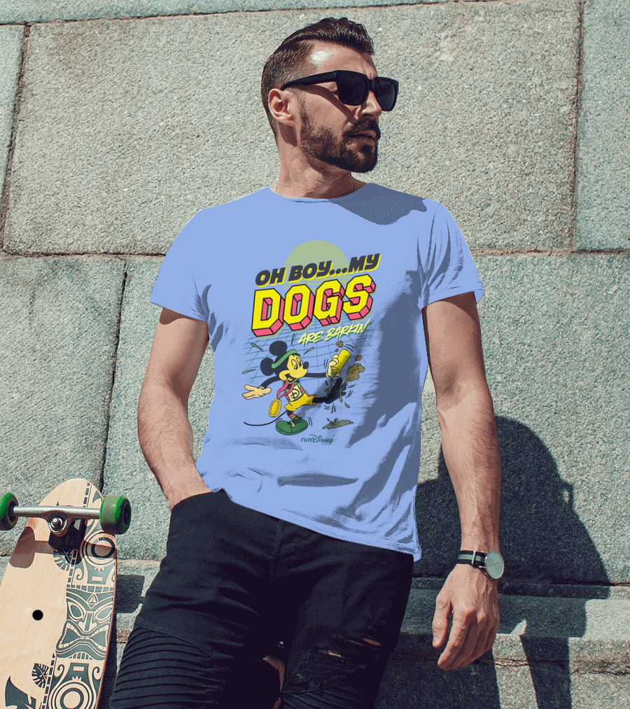 RunDisney Expo Oh Boy My Dogs Are Barkin Rundisney Mickey Mouse T-Shirt