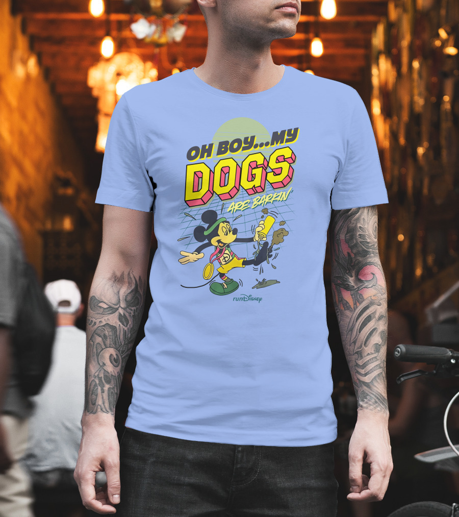 RunDisney Expo Oh Boy My Dogs Are Barkin Rundisney Mickey Mouse T-Shirt