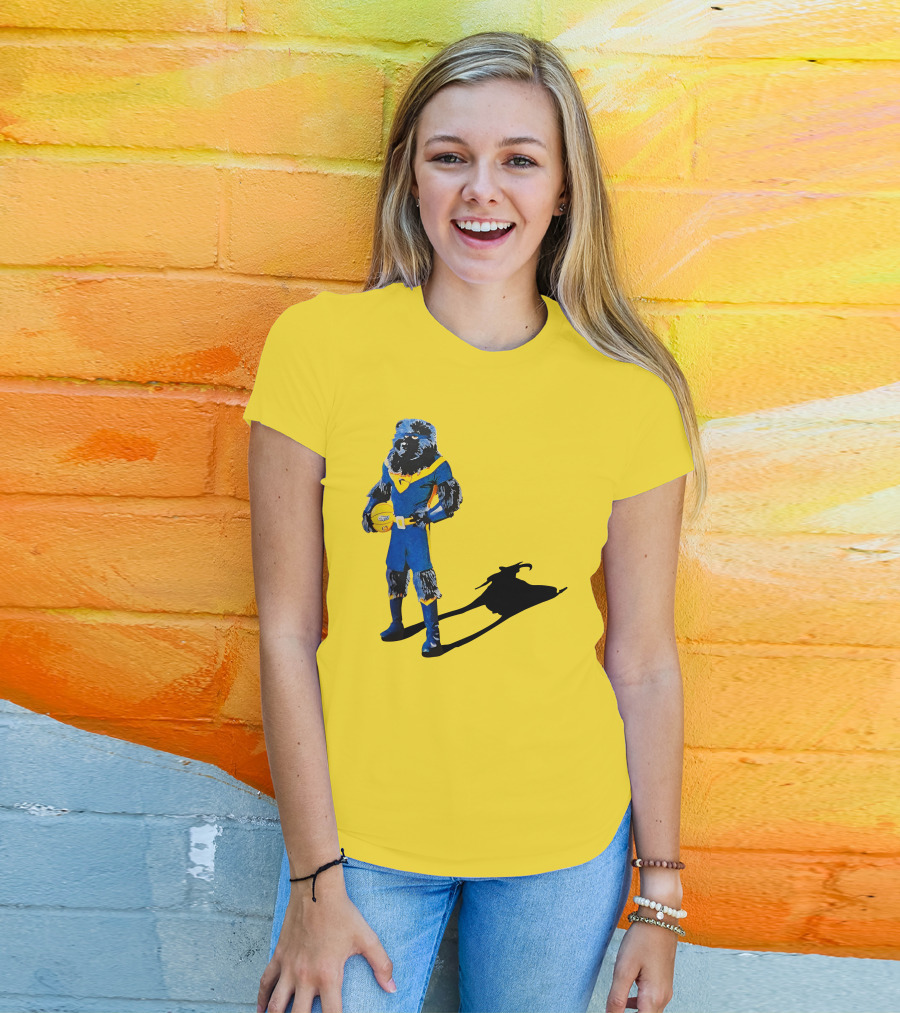 Memphis Grizzlies Bear With Superhero Goat Shadow Holding Basketball T-Shirt