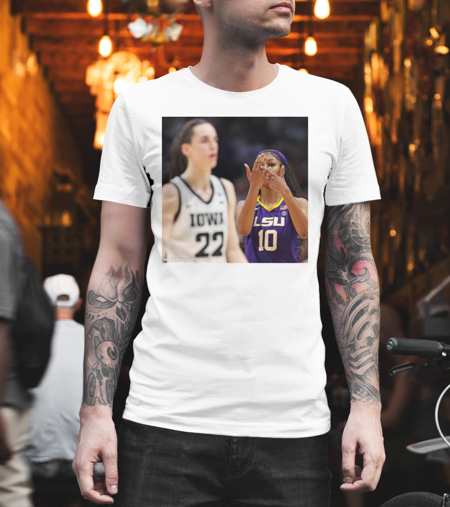 LSU Reese 10 Makes You Can’t See Me Gesture Against Iowa T-Shirt