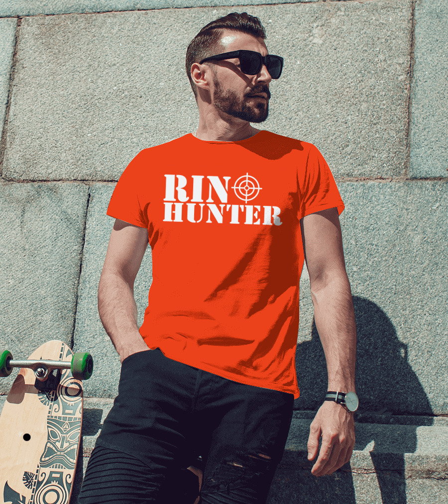 Rin Hunter Target Text Bold Red T-Shirt
