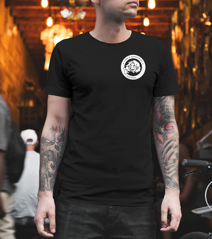 Game Grumps Video Game Boy Hotline Character Circle Emblem T-Shirt