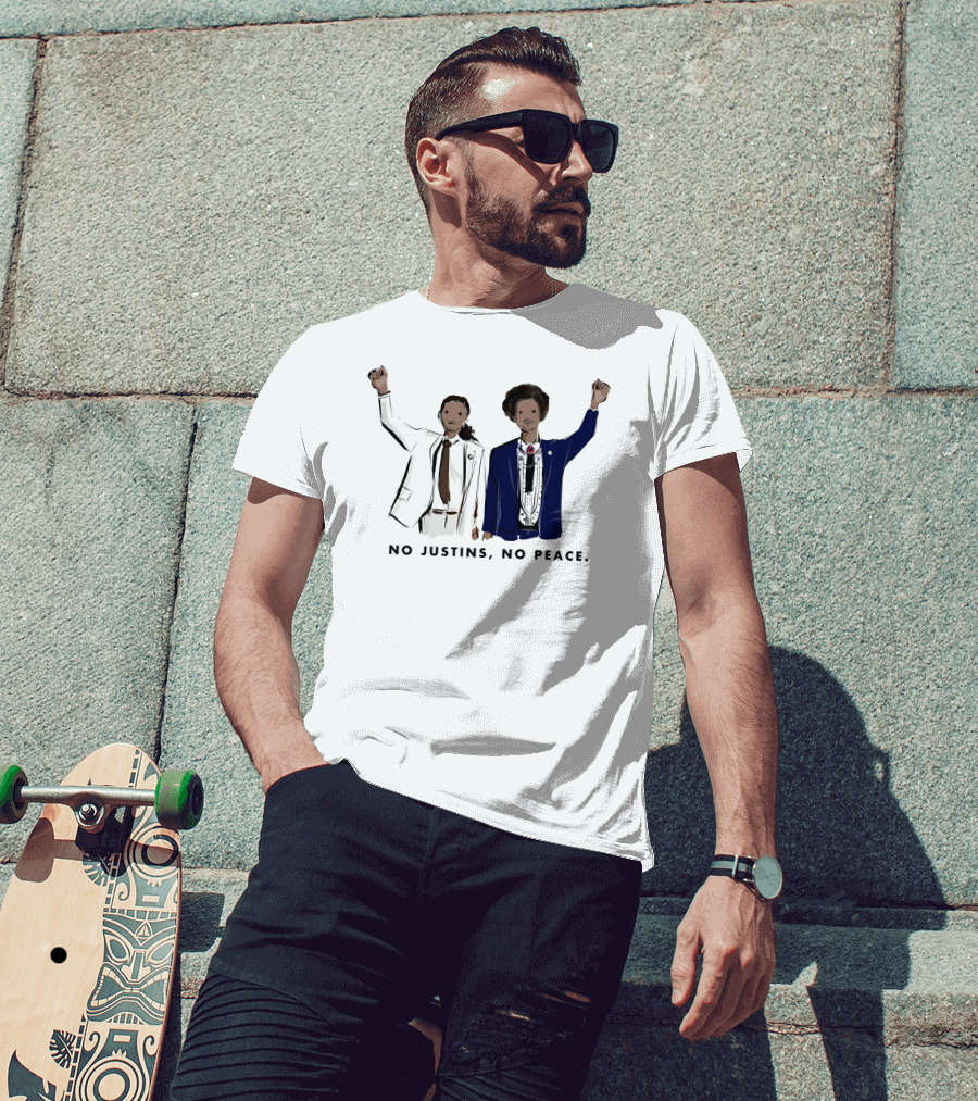 No Justins No Peace Raising Fists T-Shirt