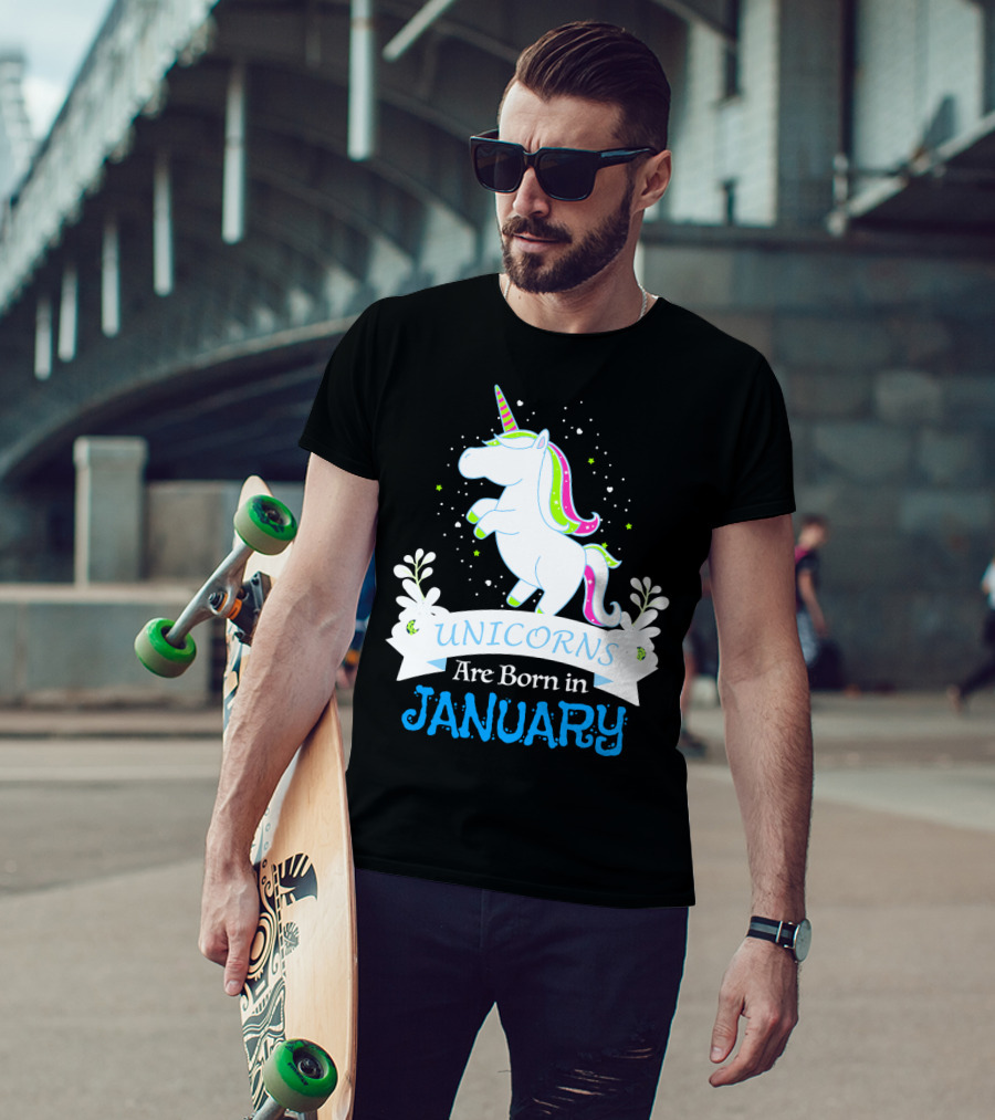 Christmas Unicorns Are Born In January T-Shirt