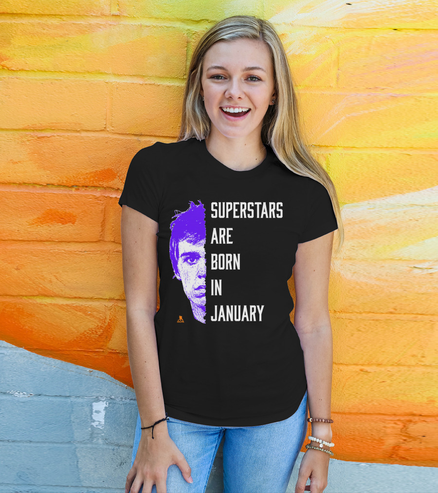 Connor McDavid Superstars Are Born In January NHL T-Shirt