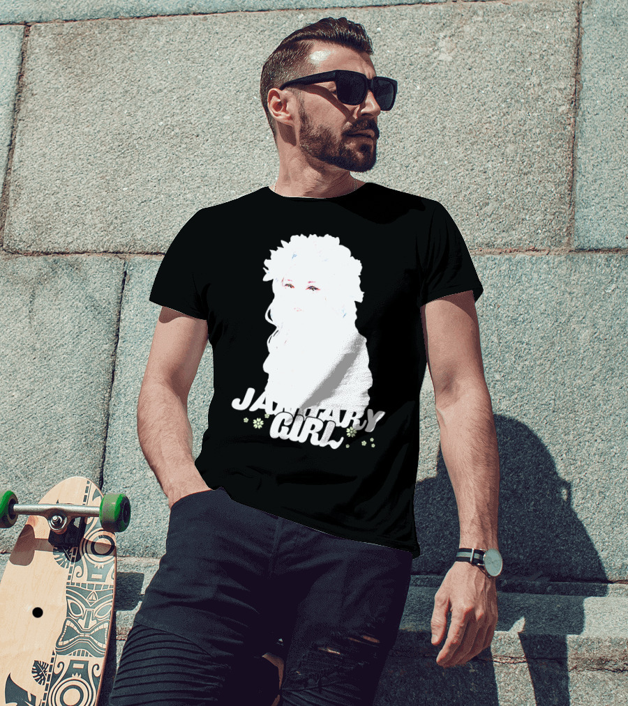 January Girl Floral Birthday T-Shirt