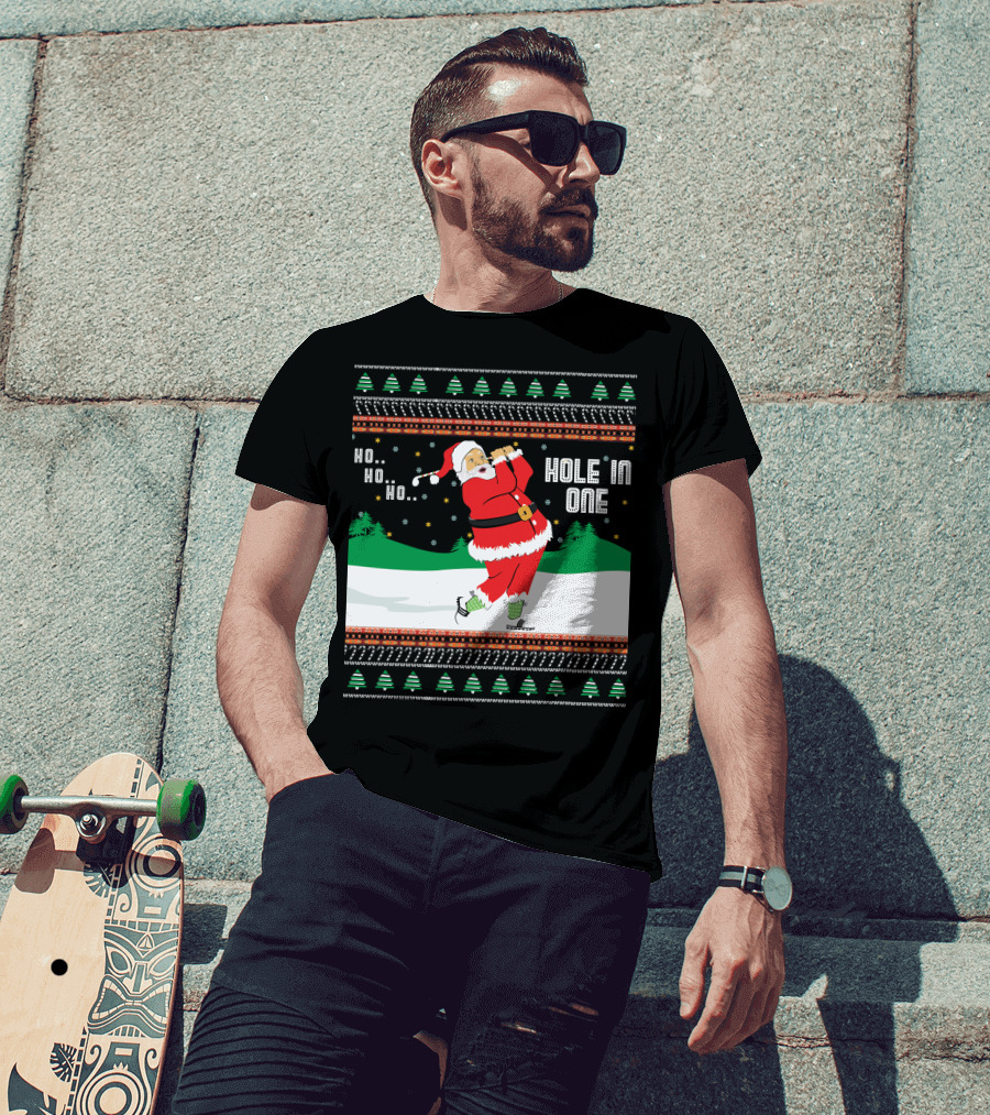 Ho Ho Ho Santa Hole In One Golf Jumper T-Shirt