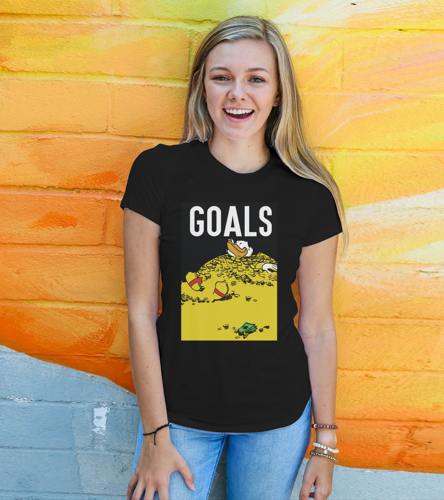 Disney Duck Tales Scrooge Goals Money Pile T-Shirt