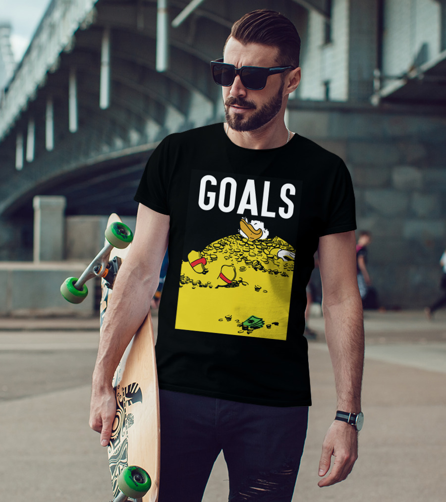 Disney Duck Tales Scrooge Goals Money Pile T-Shirt
