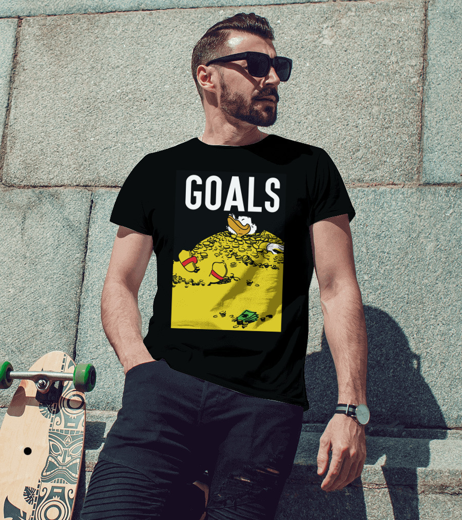 Disney Duck Tales Scrooge Goals Money Pile T-Shirt